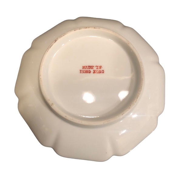 Vintage Porcelain Floral Demitasse Tea Cup Saucer Hand Painted Peony Hong Kong - Picture 10 of 14